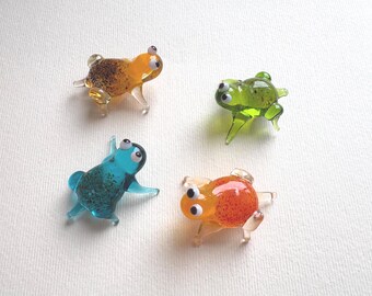 Murano Glass Frog Figurine: Handmade Miniature Animal