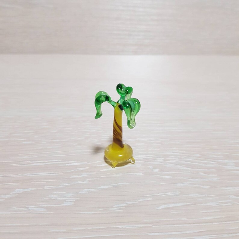 Miniature Glass Figurines Miniature Glass Palm Tree Murano Etsy