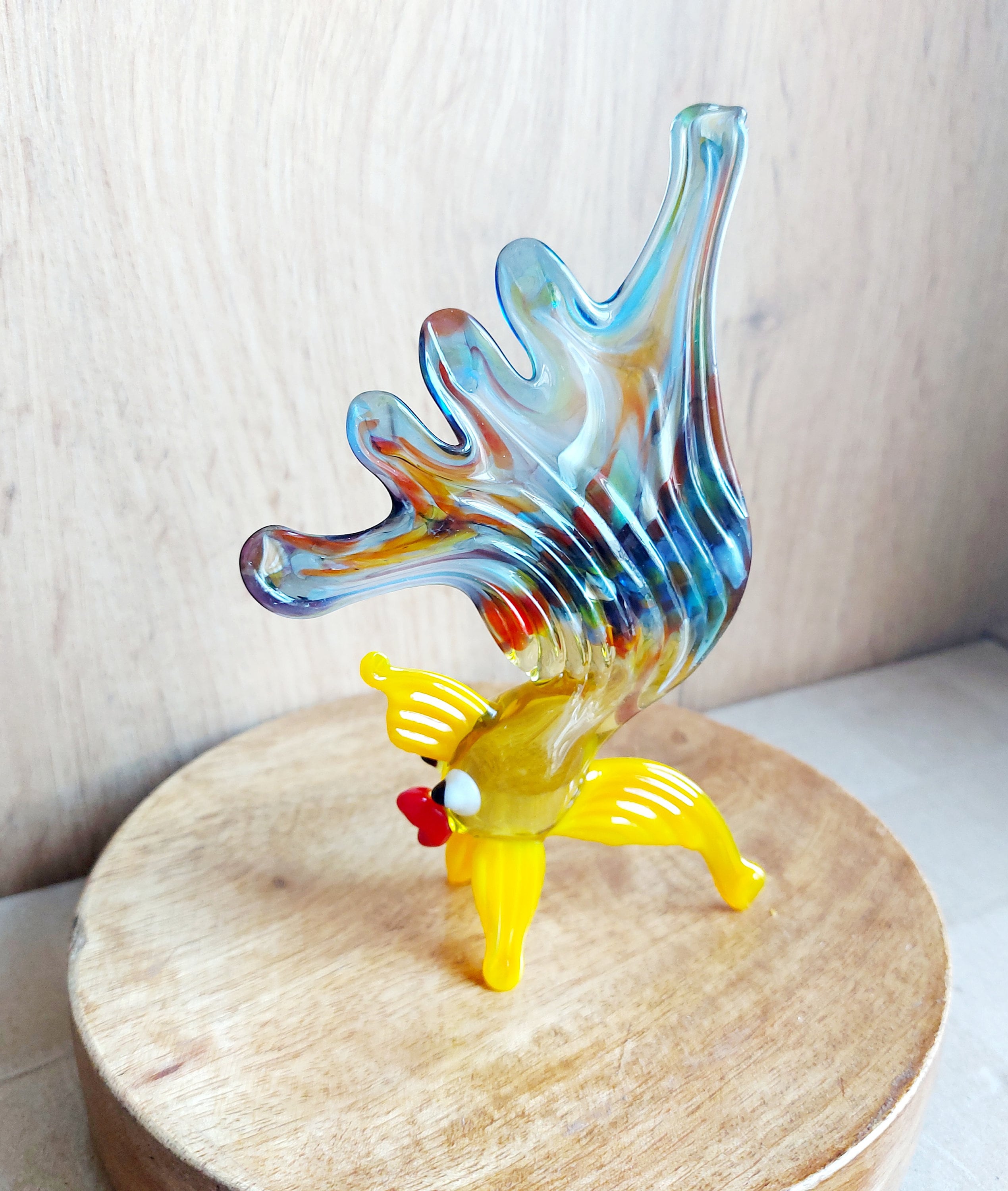 手吹きガラスの魚の置物：カラフルなランプワークアートガラス - Etsy 日本