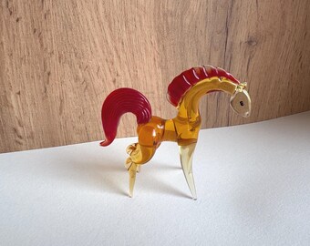 Handmade Murano Glass Horse Figurine, Collectible Art Glass