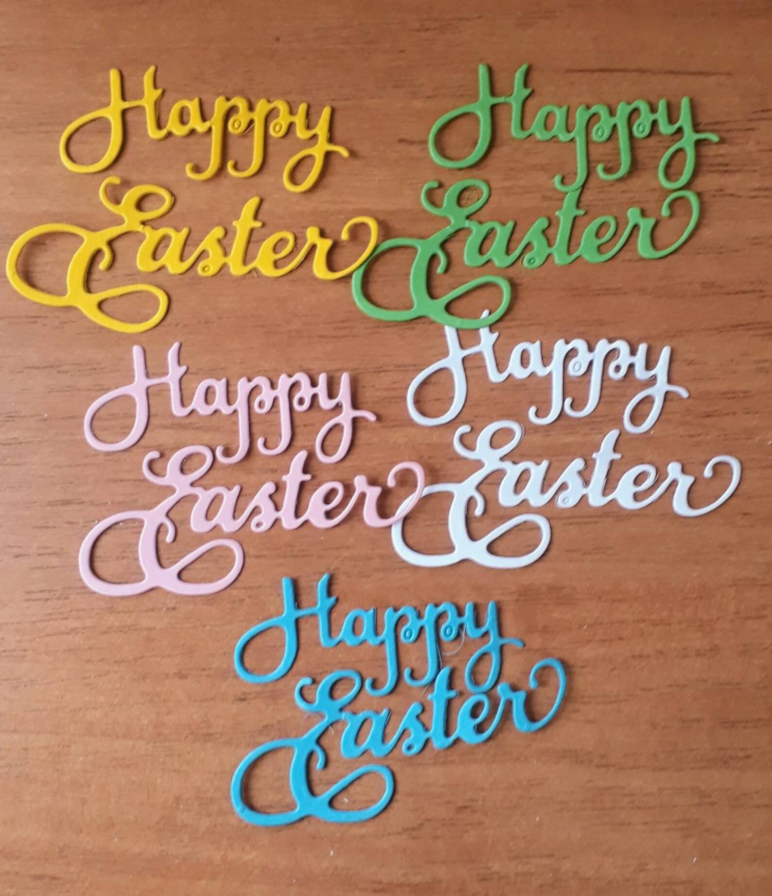 Paper Die Cuts for Easter Happy Easter Words Set Set of Etsy