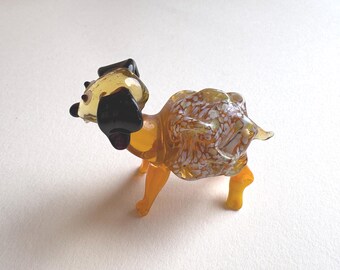 Sheep Glass Art Figurines, Lamb Handblown Glass Figurine