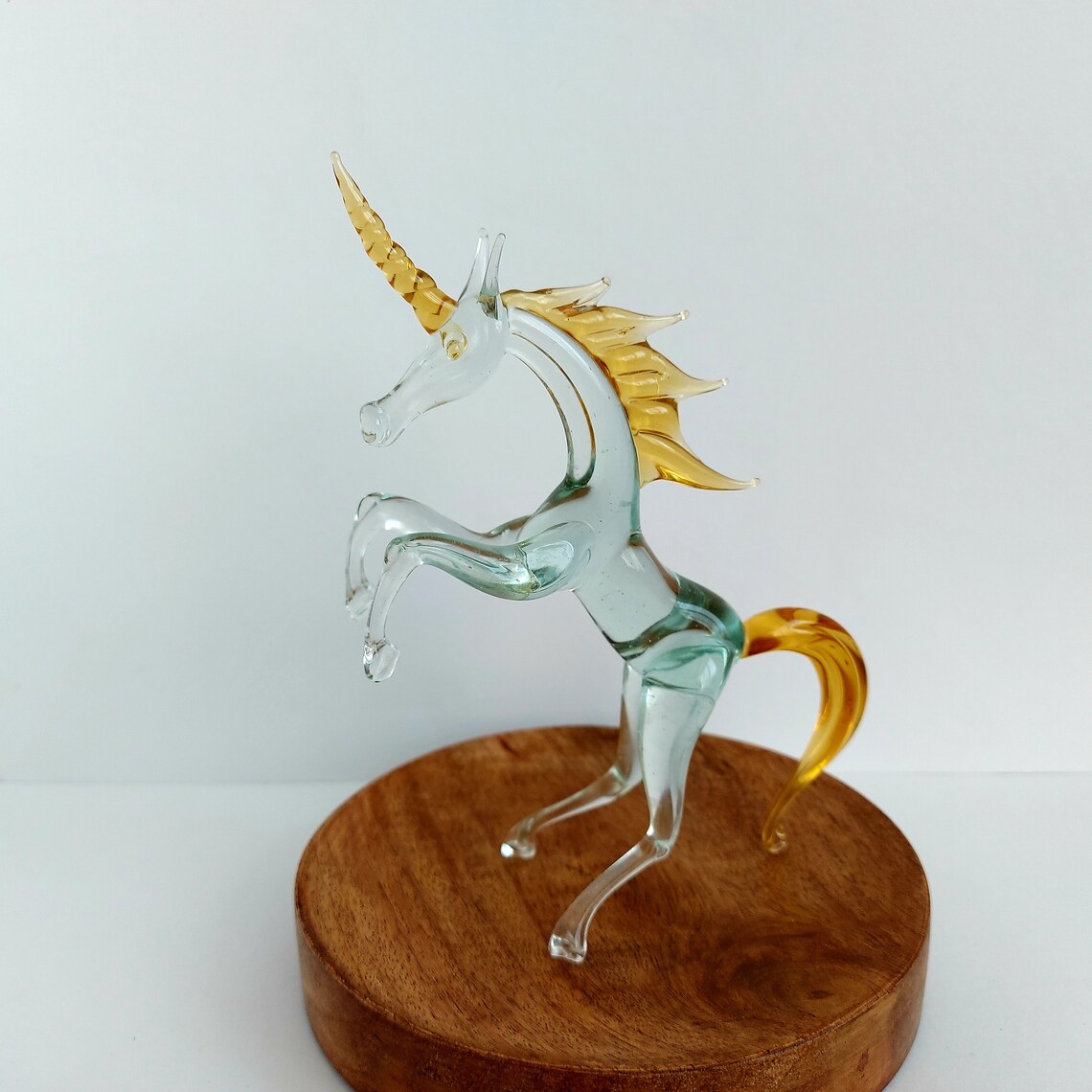 Unicorn Glass Figurine Collectable Unicorn Figurine Art Etsy
