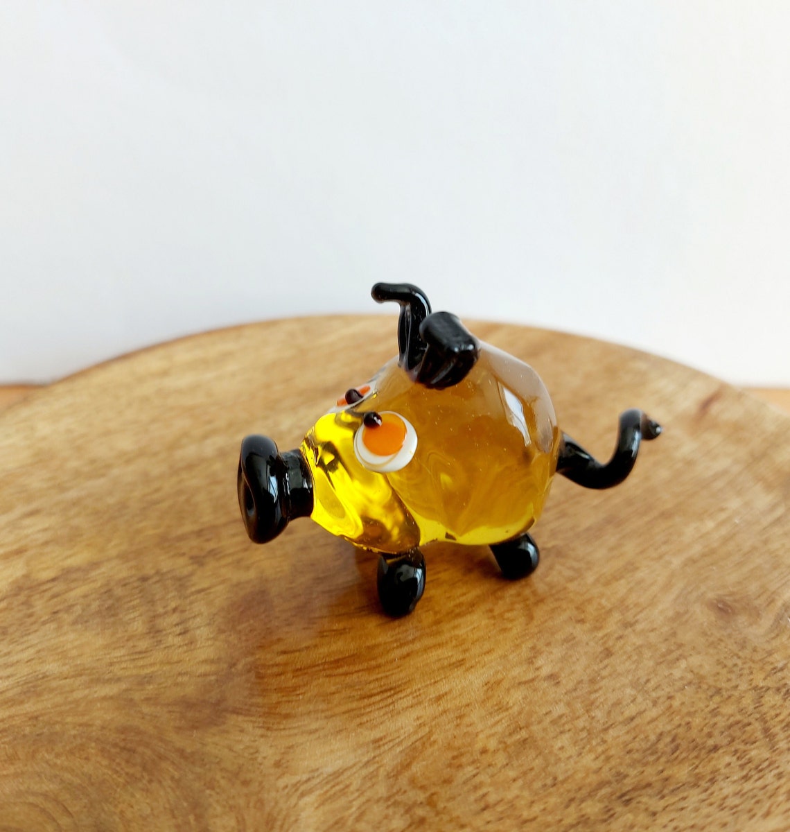 Miniature Glass Pig Murano Glass Boar Collectible Glass Etsy