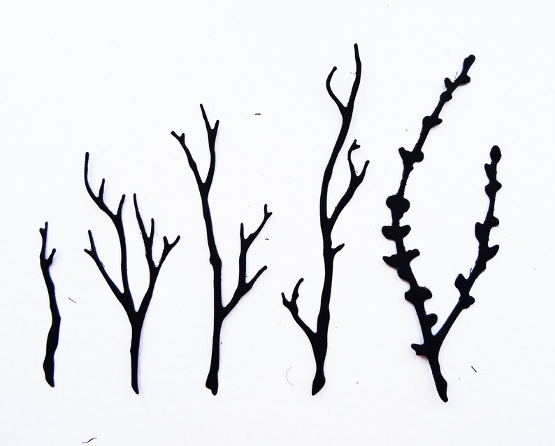 Tree Branches Cut Outs Halloween Decoration Black Branches Etsy