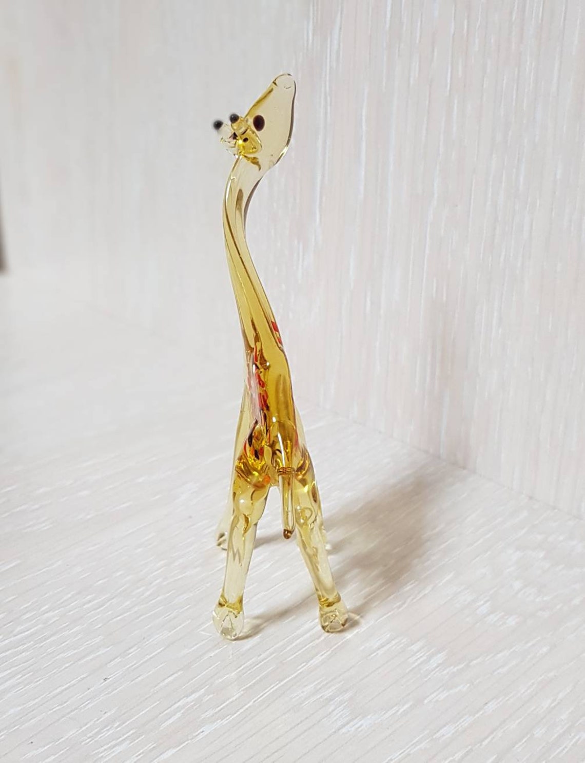 Collectible Giraffe Figurine Miniature Glass Animal Etsy