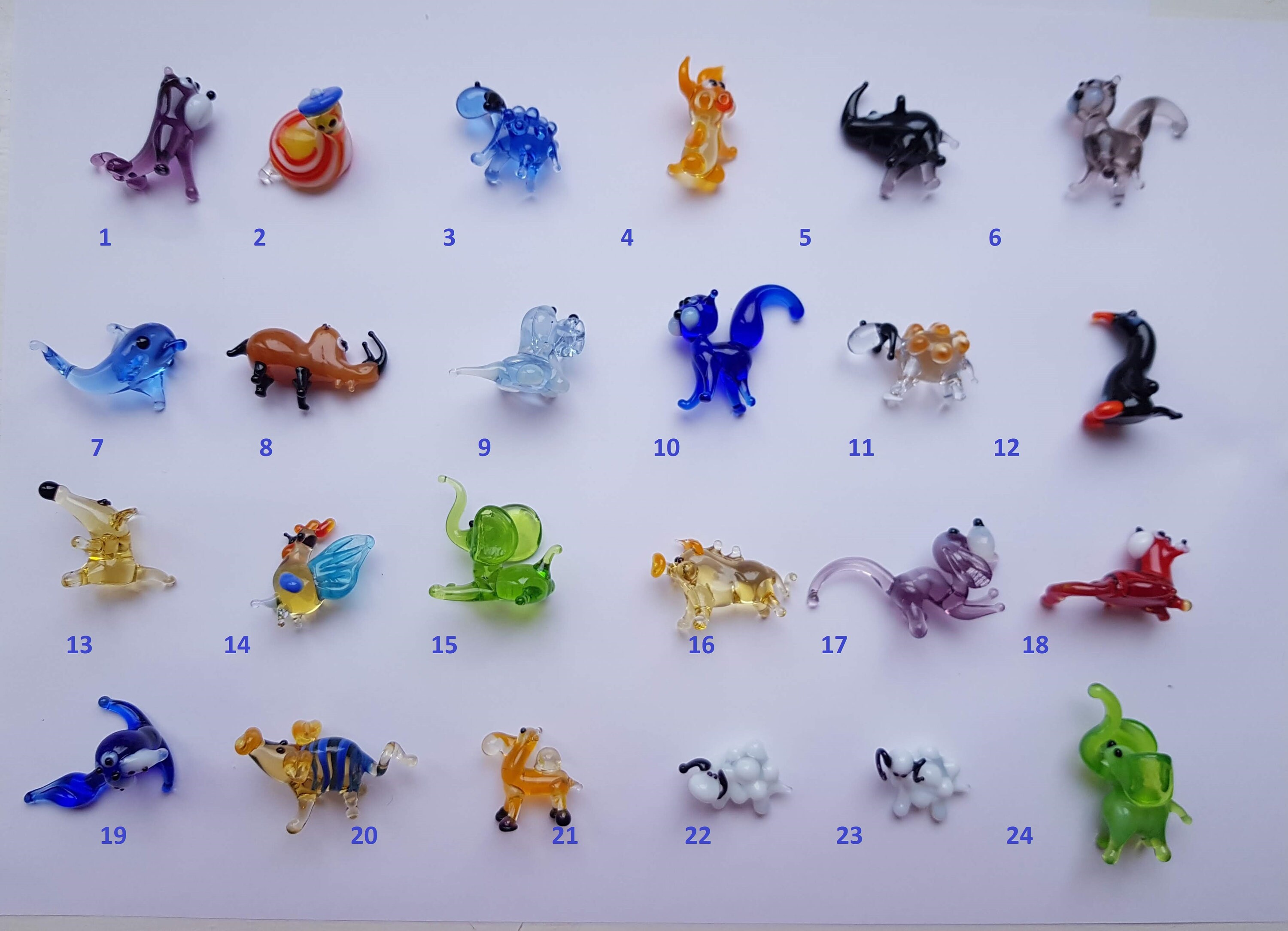 Miniature Glass Figurines Miniature Glass Animals Hand Blown - Etsy UK Miniature Glass Figurines Miniature Glass Animals Hand Blown - Etsy UK