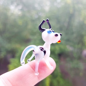 Tiny Glass Cow, Miniscule Glass Animals, Murano Glass Cow, Collectible Glass Cow, Doll House Figurines