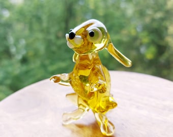 手吹きガラスのキリンの置物：ミニチュアアフリカ動物 - Etsy 日本