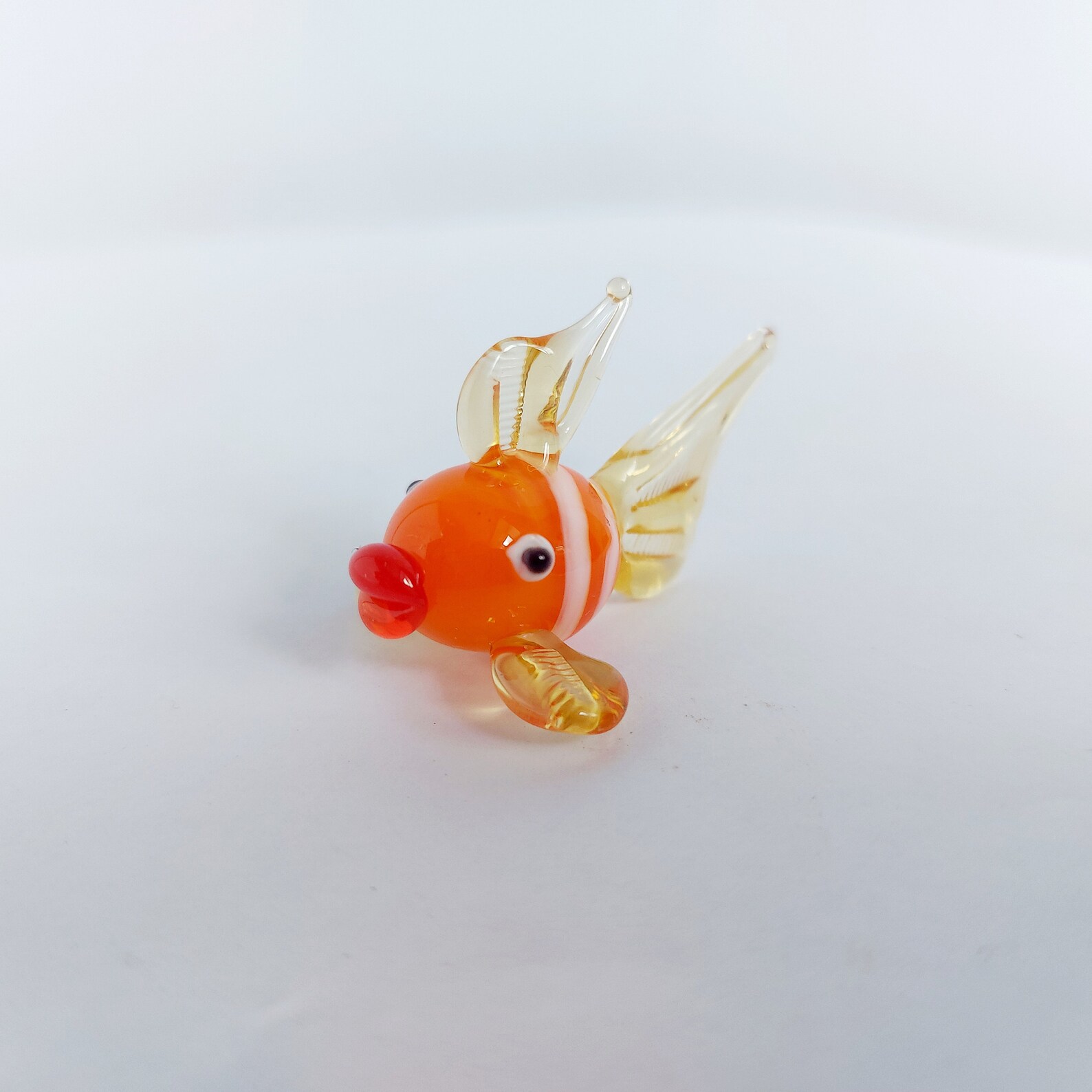 Miniature Glass Figurines Colorful Glass Fishes Murano Glass Etsy