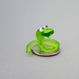 Miniaturas de vidro, cobra de vidro, cobra de vidro Murano, cobra de vidro colecionável, estatuetas de casa de boneca