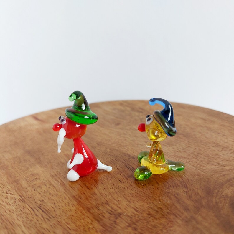 Miniature Glass Figurines Tiny Glass Gnomes Murano Glass Etsy