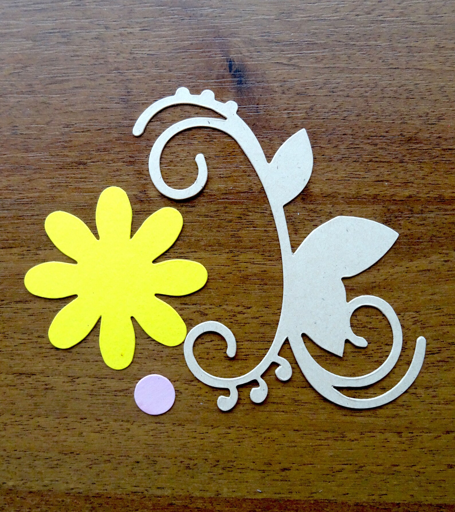 Die Cut Paper Flowers Flower Die Cut Flowers With Leaves Etsy