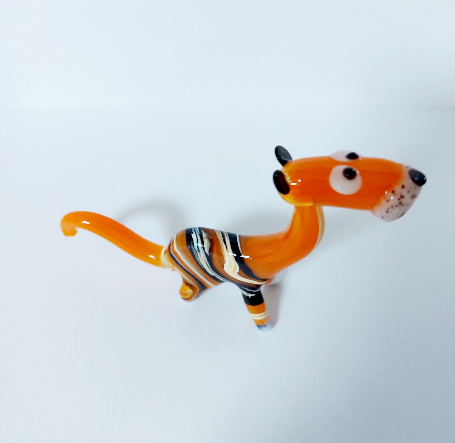 Collectible Tiger Glass Figurine Miniature Glass Animal Etsy