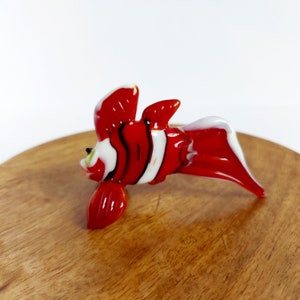 Fisch-Glasfigur, Clownfisch mundgeblasene Glasfigur, Sammlerglasfigur