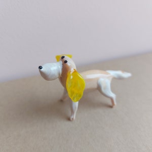 Dog Glass Figurine, Small Dog Figurine, Art Glass Dog Figurine, Murano Glass Dog Figurine, Collectible Glass Animals