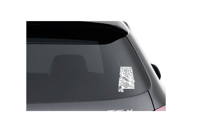 Alabama with Flowers Decal