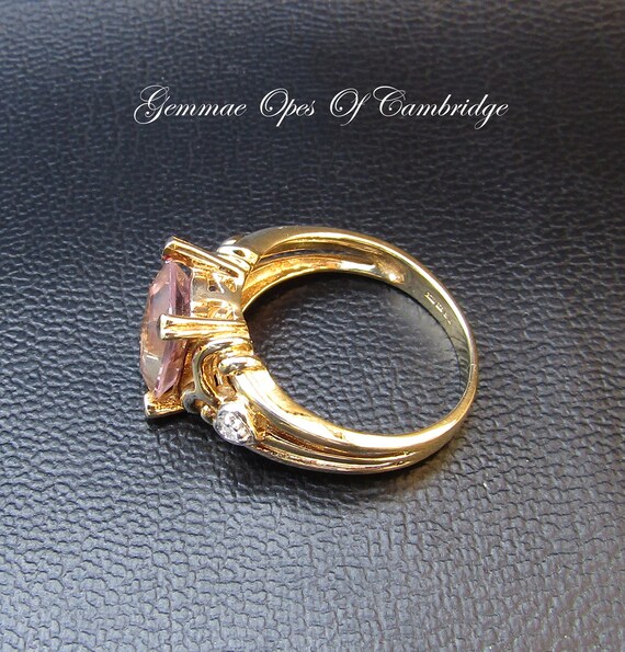 9k 9ct Gold Ametrine and Diamond Ring Size N 3.82g - image 7
