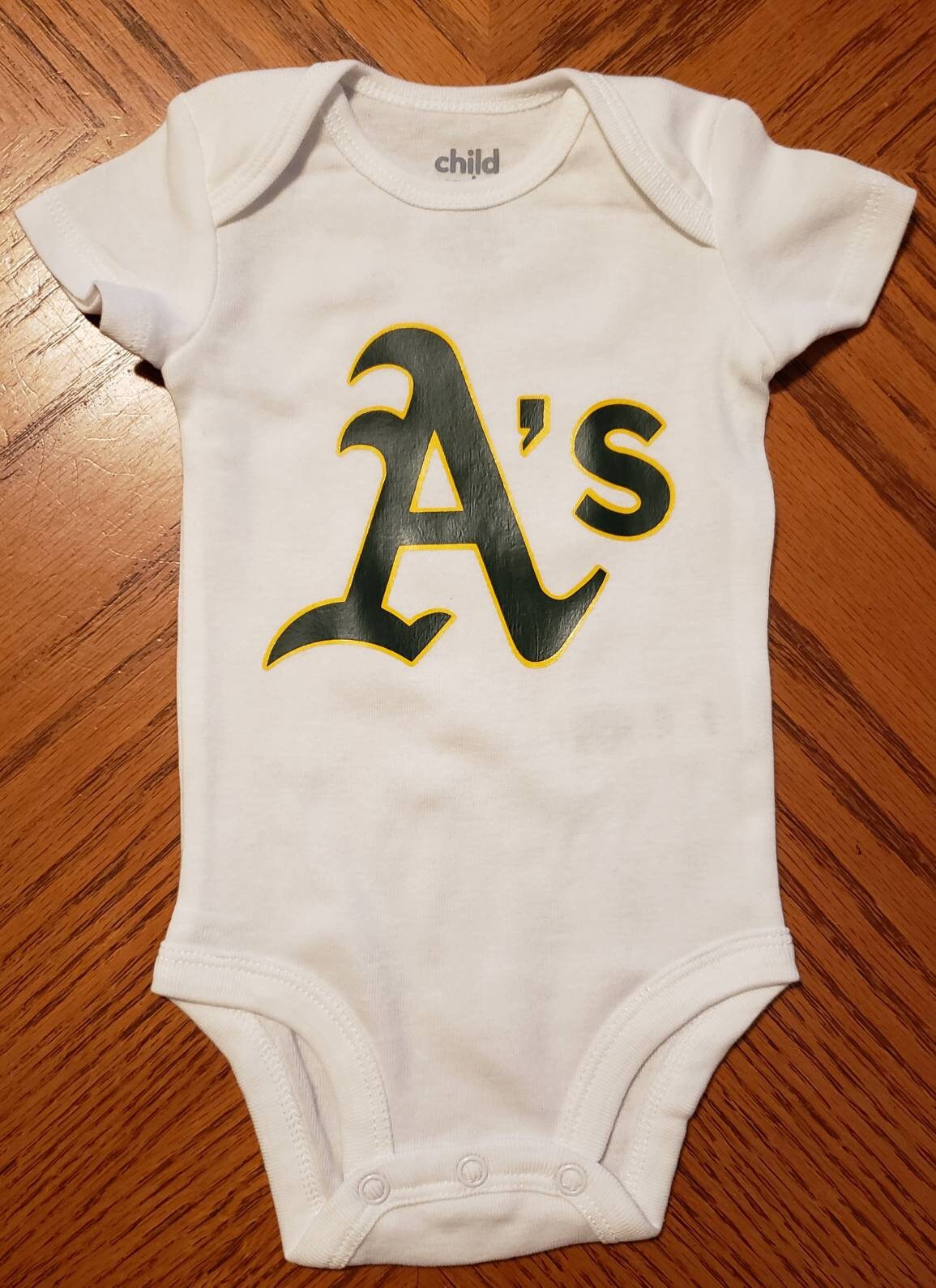 Infant Green/Gold Oakland Athletics Double 2-Pack Bodysuit Set