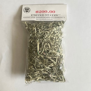 Shredded Geld CASH US-Währung authentisch Bund Gras-ähnliche und Konfetti-Schnitte Mix