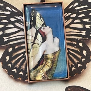 Flapper Butterfly Woman Pendant