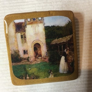 Country Manor Scene Pin