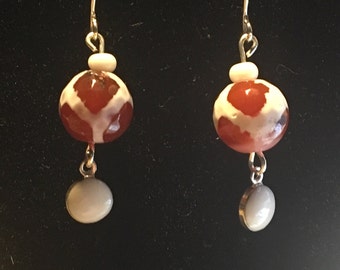 Dzi Agate earrings