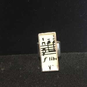 Silver Musical Score Ring