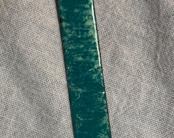 Turquoise Rectangle Enamel Pendant