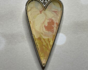 Heart-Shaped Floral Pendant