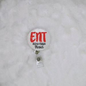 ENT (Ear Nose Throat) - Glitter Vinyl Badge Reel