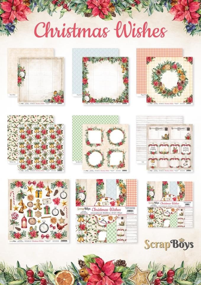 New Scrapboys Christmas Wishes Scrapbooking Paper Pad 12x12 Etsy