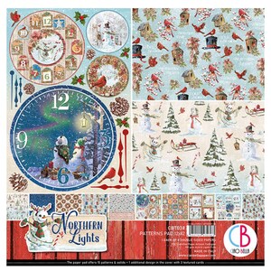 Ciao Bella Northern Lights Scrapbook Paper Pad 12x12 - Tektura - Northern Lights Ciao Bella - Papiery Ciao Bella - Ciao Bella
