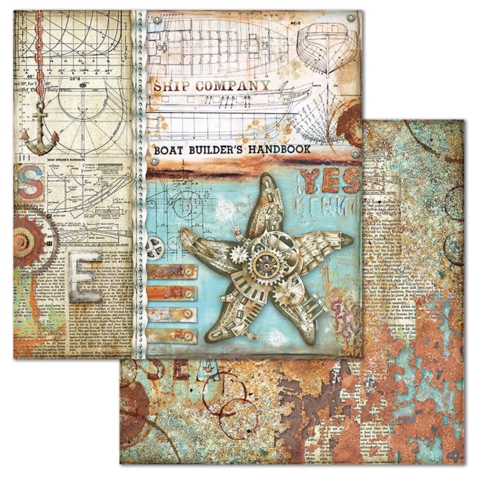 Stamperia Sea World Scrapbook Paper Pad 12x12 Cardstock Etsy