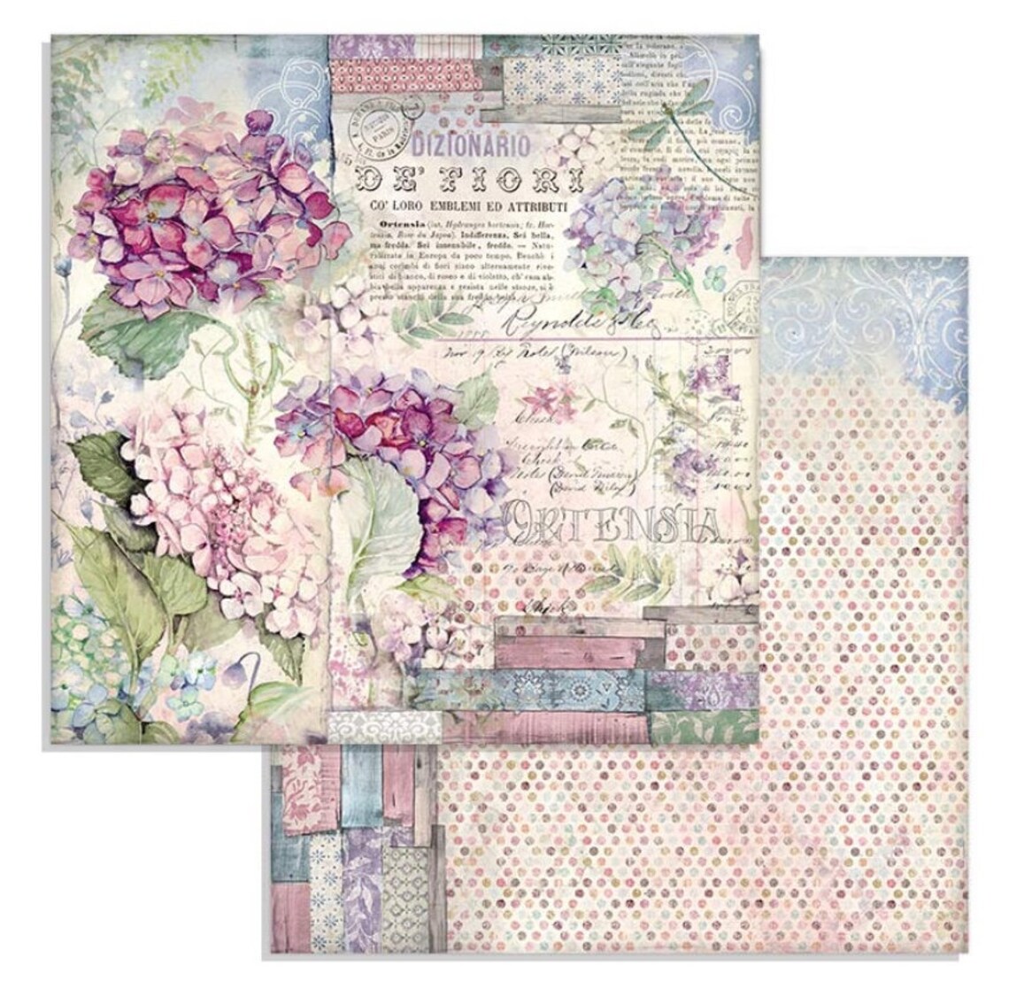 New Stamperia Hortensia Scrapbook Paper Pad 12x12 Stamperia Etsy