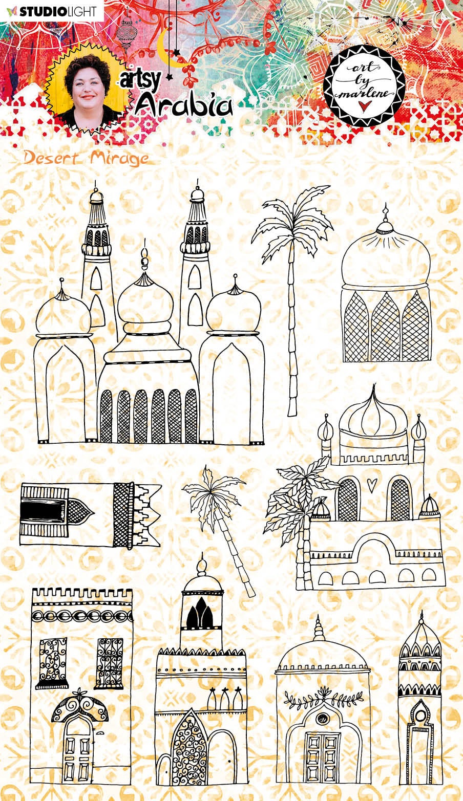 New Studio Light Art by Marlene Artsy Arabia Clear Stamp Set Etsy