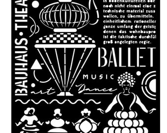 Stamperia Gruby Szablon Teatr Bauhaus - Szablon Stamperia - Szablon Bauhaus - Gruby Szablon- Stamperia - Szablon- KSTD126
