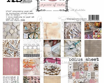 New AB Studio A Piece Of Cake Scrapbooking Paper Pad 12x12 - Nowa kolekcja - Papier do scrapbookingu - AB Studio - Aga Baraniak
