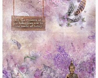 Studio Light Jenine’s Mindful Art Rice Paper - Studio Light Papers - Decoupage - A4 - Jenine Mindful Art - StudioLight Rice Paper