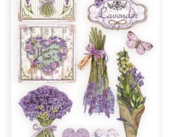 Stamperia Provence Chipboard Adhesive - Embellishment - Stamperia - Chipboard  - Flowers - Provence - Stickers