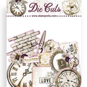 Stamperia Romantic Journal Troquelado Surtido - Elementos Efímeros - Diario Romántico Stamperia - Troquelados - Scrapbooking - Aglomerado