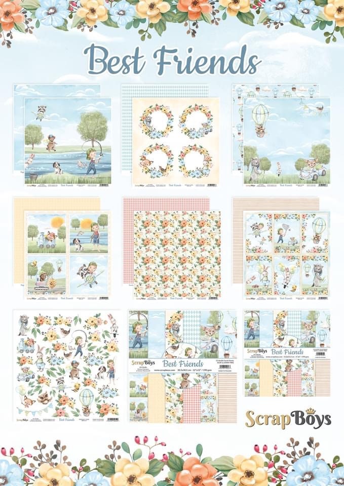 New Best Friends Scrapbooking Paper Pad 12x12 Cardstock | Etsy