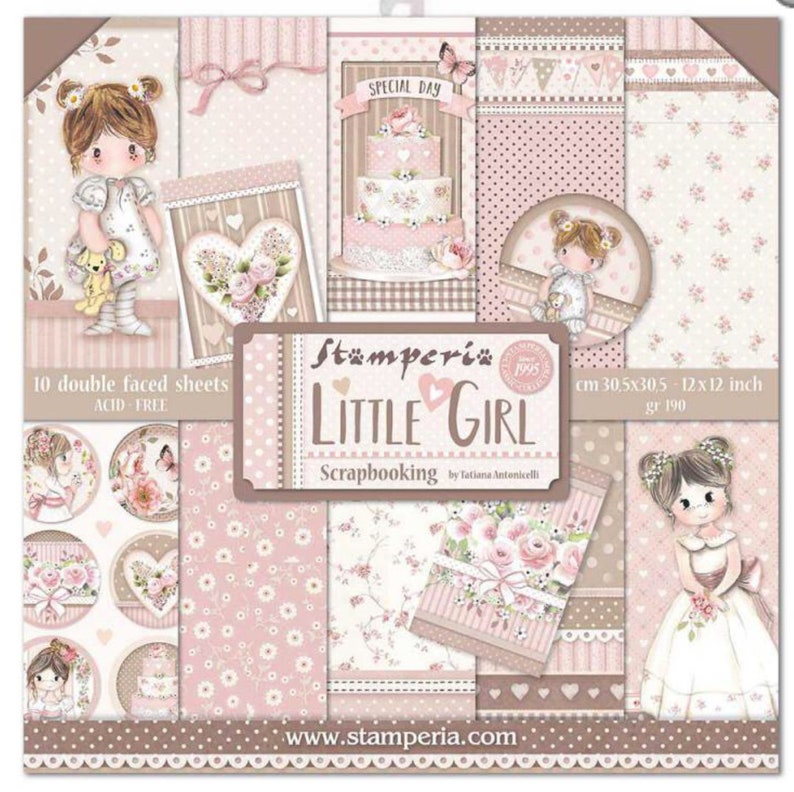 Stamperia Little Girl New Collection Scrapbook Paper Pad 12x12 Etsy