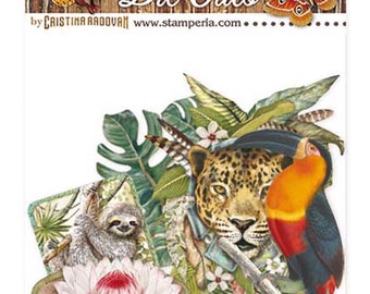 Stamperia Amazonia Assorted Die Cut - Ozdoby - Wykrojniki Zwierzęta - Elementy Ephemera - Amazonia Stamperia - Wykrojniki - Scrapbooking