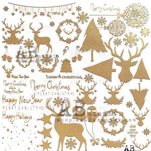 AB Studio Gold Scrapbooking Paper Glam Paper 12x12 - Christmas Paper - Gold Foil - Single Sheet - Scrapbooking Paper - Aga Baraniak