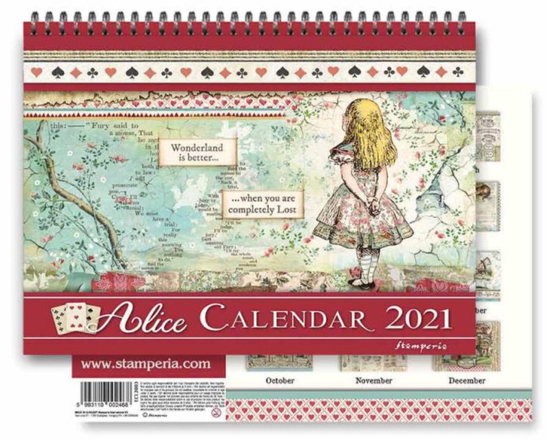 Neue Alice Kalender 2021 Stamperia Kalender Stamperia Etsy alice im wunderland kalender 2021
