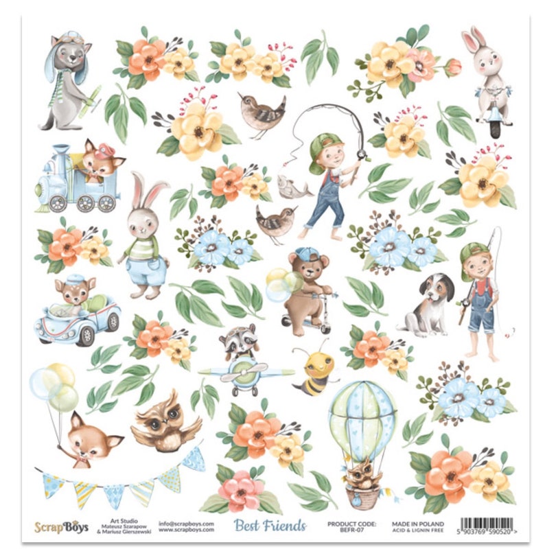 New Best Friends Scrapbooking Paper Pad 12x12 Cardstock Etsy