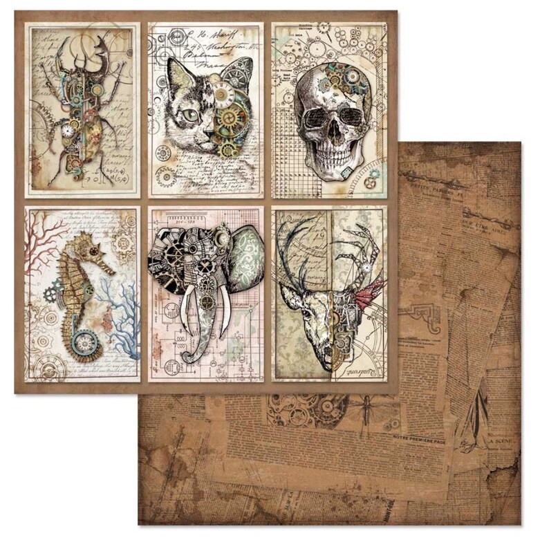 Stamperia Mechanical Fantasy Scrapbook Paper Pack 12x12 | Etsy