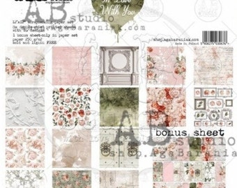 Nowy AB Studio In Love With You Scrapbooking Paper Pad 12x12 - Nowe Kolekcje - Papier do Scrapbookingu - AB Studio - Aga Baraniak
