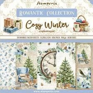 Bloco de papel para scrapbooking Stamperia romântico e aconchegante de inverno 6x6 - Stamperia - Stamperia Inverno - Natal Stamperia - Bloco de papel - SBBS69